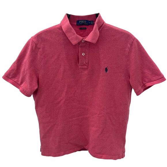 Polo Ralph Lauren Men's MD Raspberry Navy Pony Classic Fit Polo Shirt - Picture 1 of 4